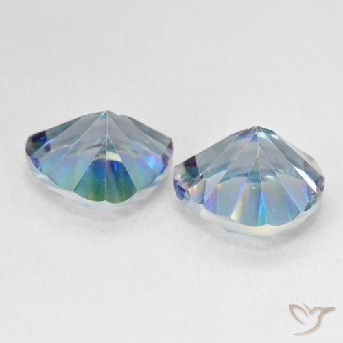 Mystic Quartz Gemstones in 10 x 10 mm (calibrated) Size for Sale, Mystic Quartz Stones in Multicolor Blue Color