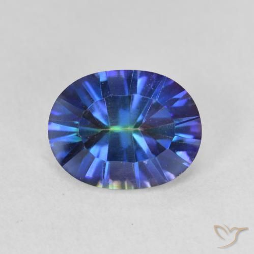 1.75ct Natural Multicolor Mystic Quartz, Oval, VVS-VS