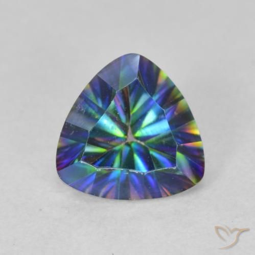 1.02ct Natural Multicolor Mystic Quartz, Trillion, VS