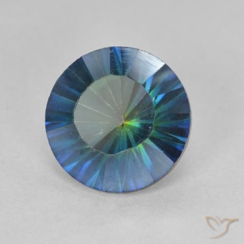 2.54 ct Multicolor Mystic Quartz Stone, Natural Mystic Quartz in Round Concave Cut Shape for Sale