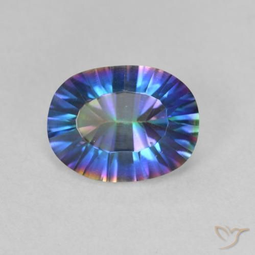 1.66ct Natural Multicolor Mystic Quartz, Oval, VVS-VS
