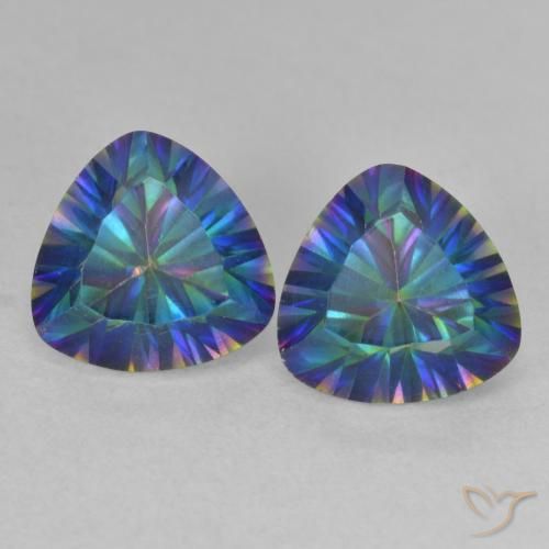 3.67ctw Natural Multicolor Mystic Quartz, Trillion, VS