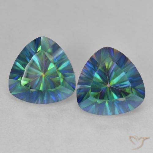 3.91ctw Natural Multicolor Mystic Quartz, Trillion, VS