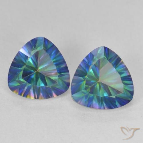 3.70ctw Natural Multicolor Mystic Quartz, Trillion, VVS-VS
