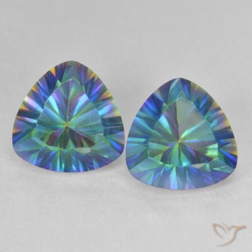 3.75ctw Natural Multicolor Mystic Quartz, Trillion, VVS-VS