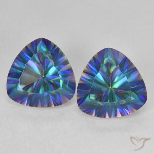 3.67ctw Natural Multicolor Mystic Quartz, Trillion, VVS-VS