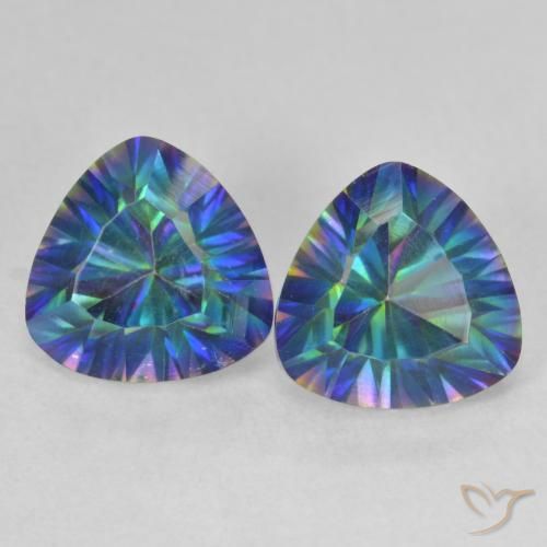 3.78ctw Natural Multicolor Mystic Quartz, Trillion, VVS-VS