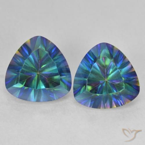 3.65ctw Natural Multicolor Mystic Quartz, Trillion, VVS-VS