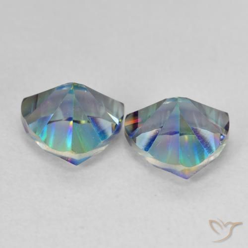 Mystic Quartz Gemstones in 7 x 7 mm (calibrated) Size for Sale, Mystic Quartz Stones in Multicolor Color