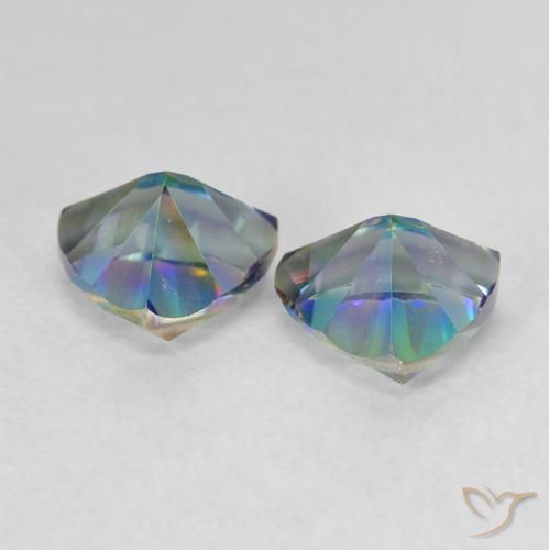Mystic Quartz Gemstones in 6 x 6 mm (calibrated) Size for Sale, Mystic Quartz Stones in Multicolor Color