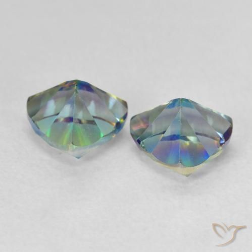 Mystic Quartz Gemstones in 6 x 6 mm (calibrated) Size for Sale, Mystic Quartz Stones in Multicolor Color