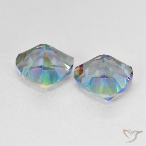 Mystic Quartz Gemstones in 7 x 7 mm (calibrated) Size for Sale, Mystic Quartz Stones in Multicolor Color