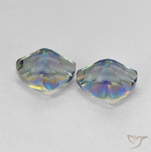 Mystic Quartz Gemstones in 6 x 6 mm (calibrated) Size for Sale, Mystic Quartz Stones in Multicolor Color