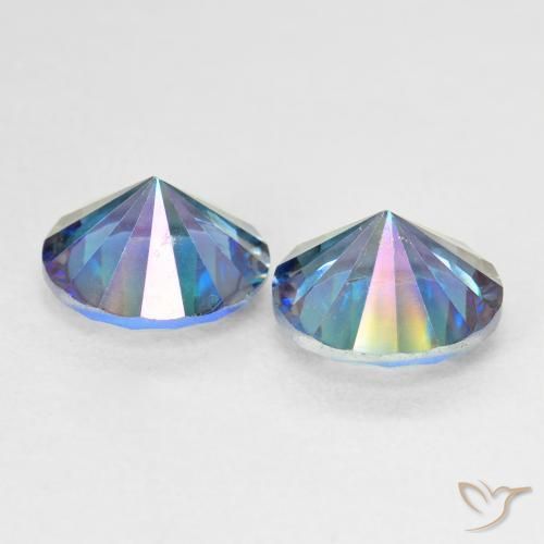 Mystic Quartz Gemstones in 9 mm (calibrated) Size for Sale, Mystic Quartz Stones in Multicolor Blue Color