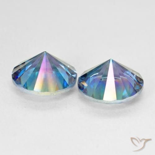 Mystic Quartz Gemstones in 9 mm (calibrated) Size for Sale, Mystic Quartz Stones in Multicolor Blue Color