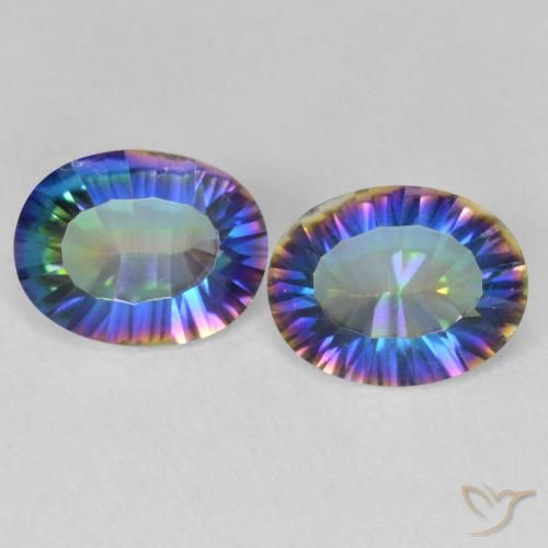 3.00ctw Natural Multicolor Mystic Quartz, Oval, VVS-VS