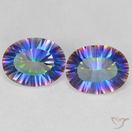 3.30ctw Natural Multicolor Mystic Quartz, Oval, VVS-VS