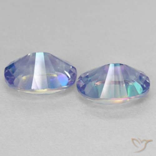 Mystic Quartz Gemstones in 9 x 7 mm (calibrated) Size for Sale, Mystic Quartz Stones in Multicolor Color