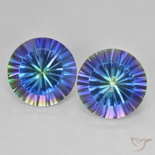 6.88ctw Natural Multicolor Mystic Quartz, Round, VS