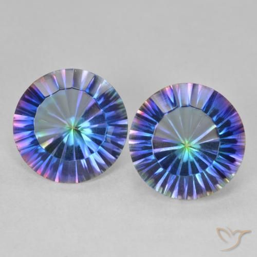 6.19ctw Natural Multicolor Mystic Quartz, Round, VVS