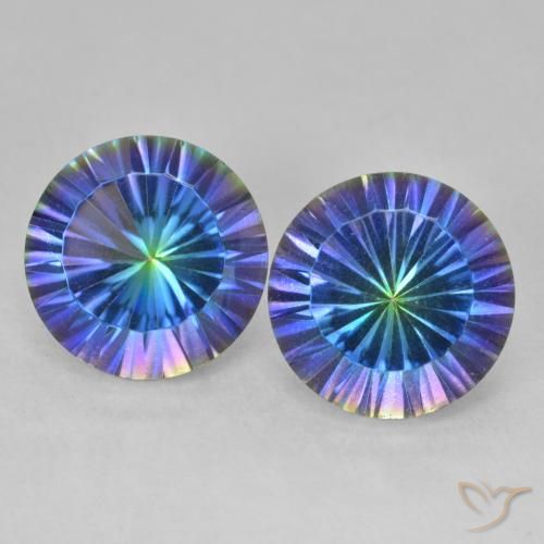 7.42ctw Natural Multicolor Mystic Quartz, Round, VVS