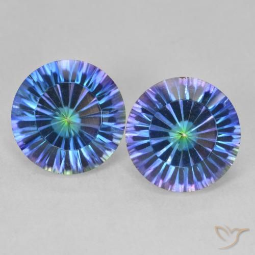 7.02ctw Natural Multicolor Mystic Quartz, Round, VVS-VS