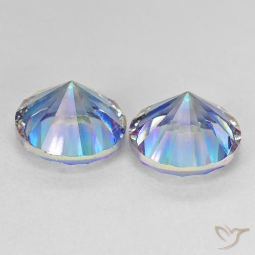 Mystic Quartz Gemstones in 10 mm (calibrated) Size for Sale, Mystic Quartz Stones in Multicolor Blue Color