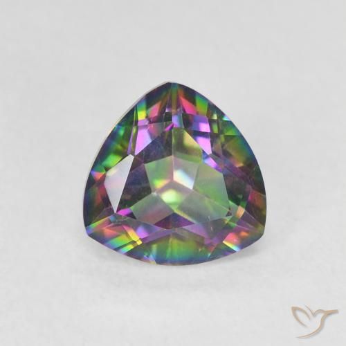 1.11ct Natural Multicolor Mystic Quartz, Trillion, VVS