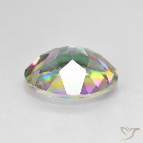 Mystic Quartz Gemstone in 13 x 11 mm (calibrated) Size for Sale, Mystic Quartz Stone in Multicolor Color