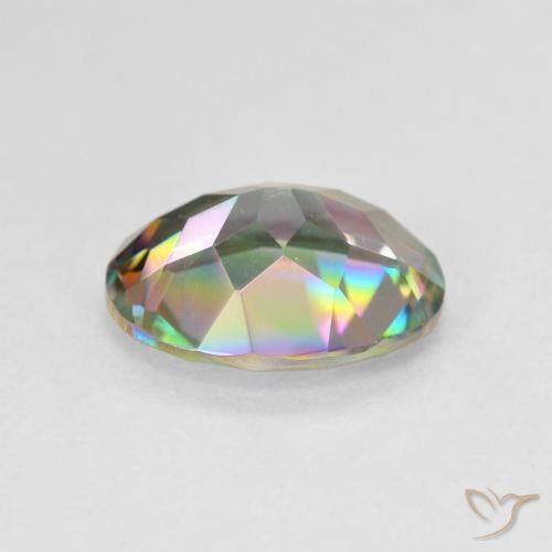 Mystic Quartz Gemstone in 11 x 9 mm (calibrated) Size for Sale, Mystic Quartz Stone in Multicolor Color