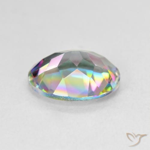 Mystic Quartz Gemstone in 11 x 9 mm (calibrated) Size for Sale, Mystic Quartz Stone in Multicolor Color