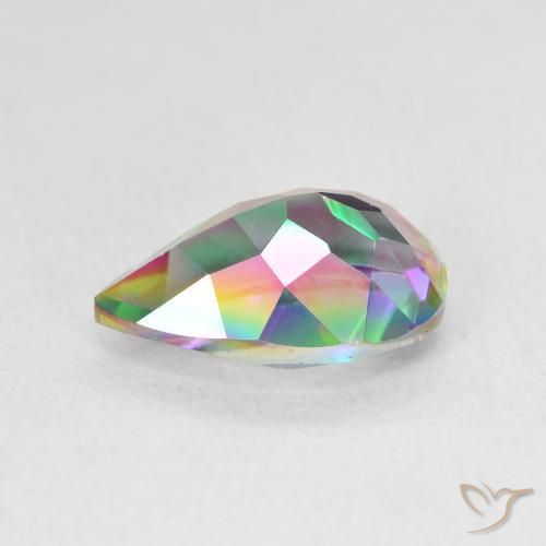 Mystic Quartz Gemstone in 12 x 8 mm (calibrated) Size for Sale, Mystic Quartz Stone in Multicolor Color