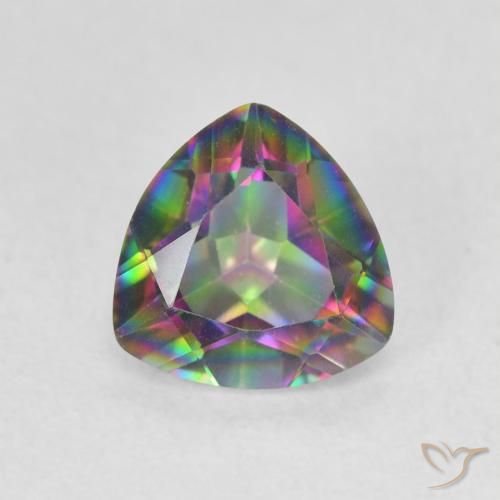 1.04ct Natural Multicolor Mystic Quartz, Trillion, VVS