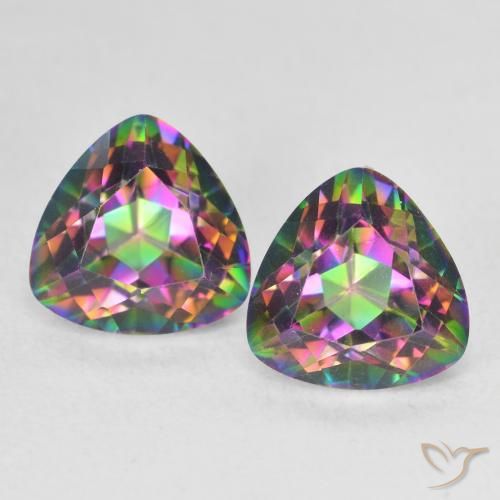 3.83ctw Natural Multicolor Mystic Quartz, Trillion, VVS