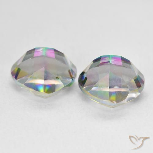Mystic Quartz Gemstones in 8 x 8 mm (calibrated) Size for Sale, Mystic Quartz Stones in Multicolor Color