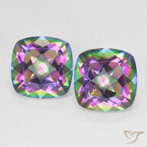 2.73ctw Natural Multicolor Mystic Quartz, Cushion, VVS