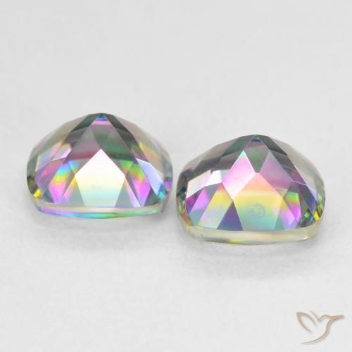 Mystic Quartz Gemstones in 7 x 7 mm (calibrated) Size for Sale, Mystic Quartz Stones in Multicolor Color