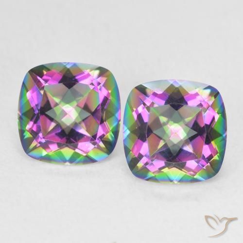 2.74ctw Natural Multicolor Mystic Quartz, Cushion, VVS