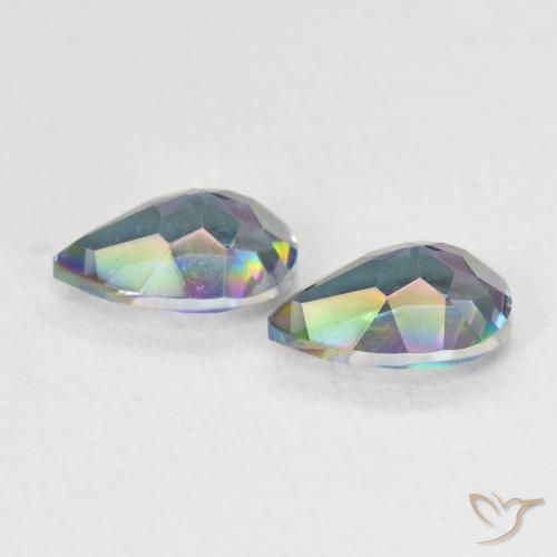 Mystic Quartz Gemstones in 7 x 5 mm (calibrated) Size for Sale, Mystic Quartz Stones in Multicolor Color