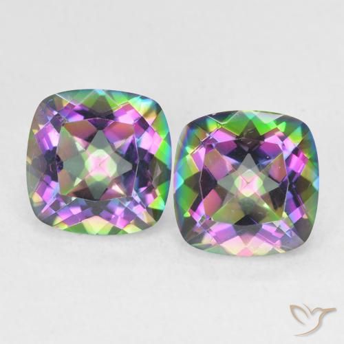 2.88ctw Natural Multicolor Mystic Quartz, Cushion, VVS
