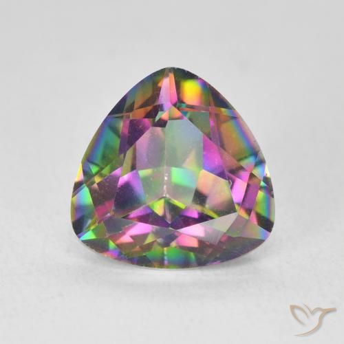 2.62ct Natural Multicolor Mystic Quartz, Trillion, VS