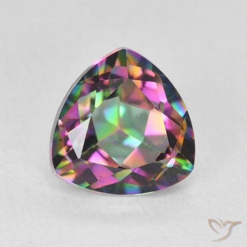 1.75ct Natural Multicolor Mystic Quartz, Trillion, VS