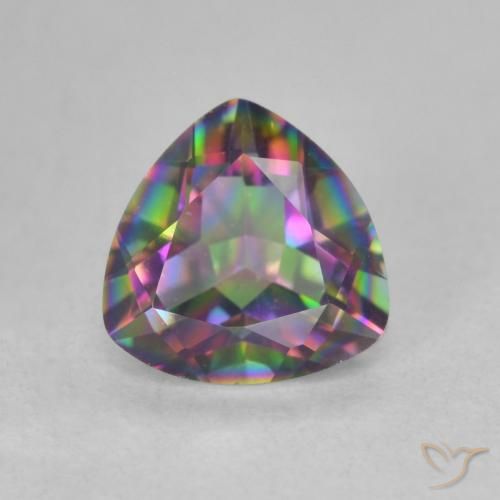 1.16 ct Multicolor Mystic Quartz Gemstone, Mystic Quartz Gem in Trillion Facet Shape for Sale.