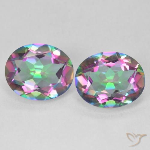 6.35ctw Natural Multicolor Mystic Quartz, Oval, VVS-VS
