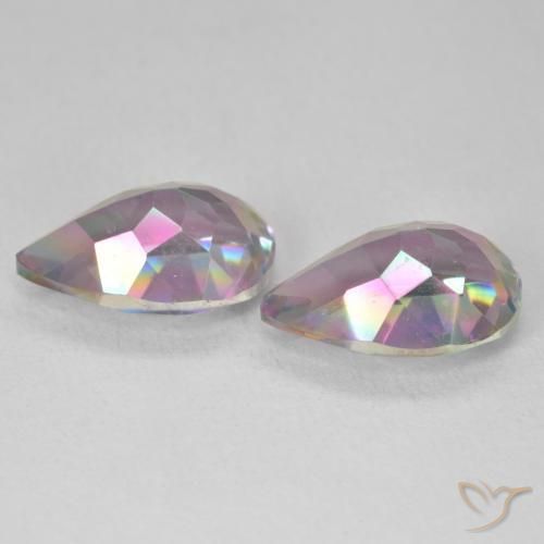 Mystic Quartz Gemstones in 12 x 8 mm (calibrated) Size for Sale, Mystic Quartz Stones in Multicolor Color