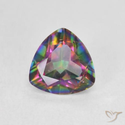 1.06ct Natural Multicolor Mystic Quartz, Trillion, VVS