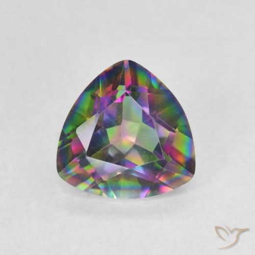1.15ct Natural Multicolor Mystic Quartz, Trillion, VVS