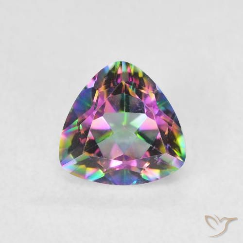 0.75ct Natural Multicolor Mystic Quartz, Trillion, VVS