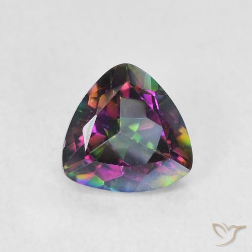0.75ct Natural Multicolor Mystic Quartz, Trillion, VVS