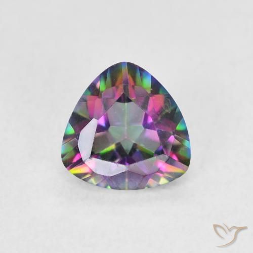 0.64ct Natural Multicolor Mystic Quartz, Trillion, VVS